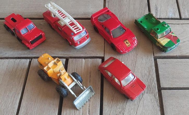 Majorette - Klein lot 6 vintage autootjes, Verzamelen, Overige Verzamelen, Gebruikt, Ophalen of Verzenden