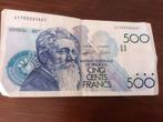Billet de 500 francs, Postzegels en Munten, Bankbiljetten | België, Ophalen of Verzenden