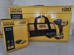 Stanley slagmoersleutel + Batterij en lader, Bricolage & Construction, Outillage | Foreuses, Enlèvement ou Envoi, Neuf
