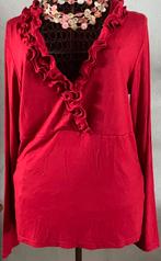 Senso 44 Mooi warm wijnrood frivool shirt/blouse, Senso, Maat 42/44 (L), Ophalen of Verzenden, Zo goed als nieuw