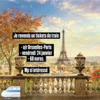 Billets de train (un aller et un retour) Bruxelles-Paris, Tickets en Kaartjes