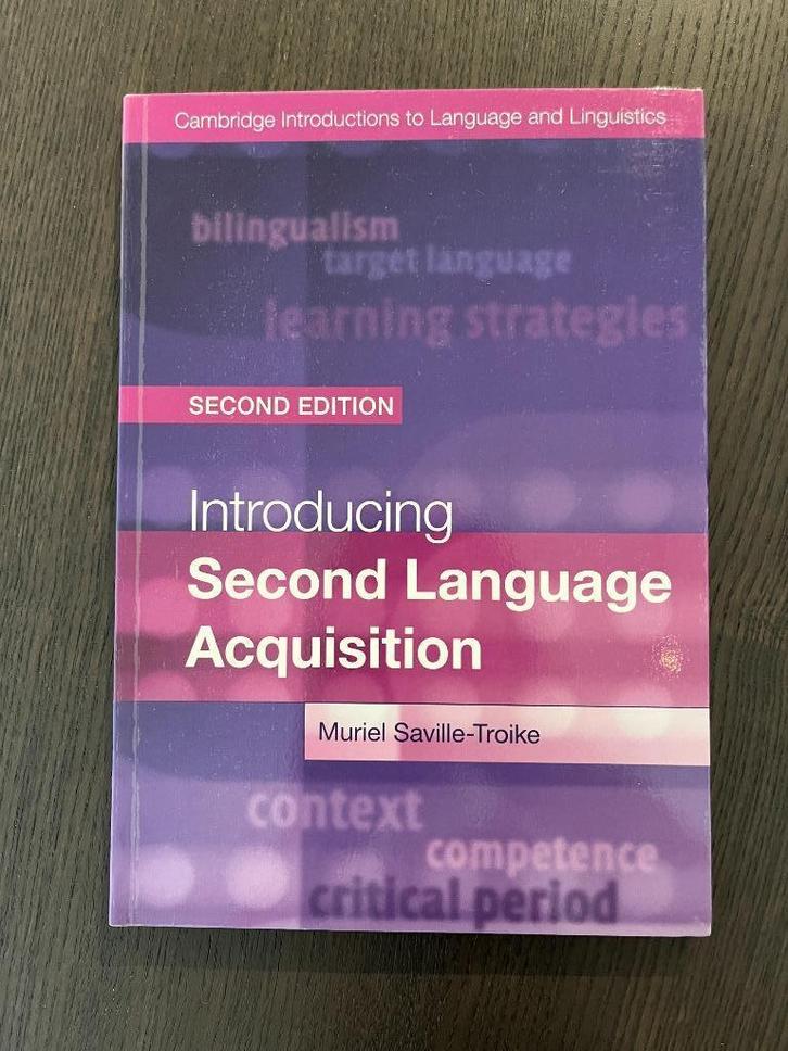 Introducing Second Language Acquisition - Saville-Troike, Boeken, Studieboeken en Cursussen, Zo goed als nieuw, Hoger Onderwijs