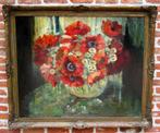 Zeer groot oud  bloemenstilleven , Gesigneerd ,, Hoste ,,, Ophalen