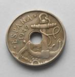 monnaie Espagne - 50 centimes 1949, Enlèvement ou Envoi, Monnaie en vrac, 50 centimes, Belgique