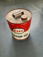 Vintage 5 liter blik ESSO Motor olie, Ophalen of Verzenden