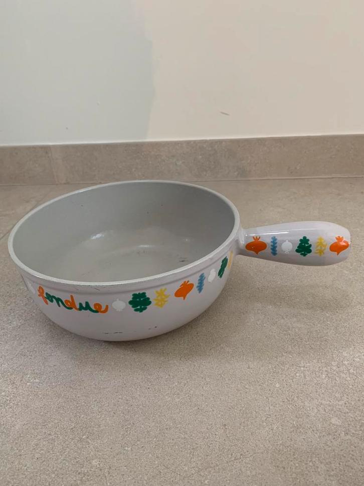 vintage fonduepot Le Creuset jaren ‘70, Antiek en Kunst, Antiek | Schalen, Ophalen of Verzenden