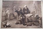 David Teniers zeefdruk 'le medicin de village', Ophalen of Verzenden