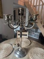 Hoge kandelaar in zilver bezet, Ophalen of Verzenden, Zilver