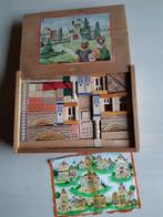 vintage houten blokkendoos, Kinderen en Baby's, Speelgoed | Houten speelgoed, Gebruikt, Ophalen