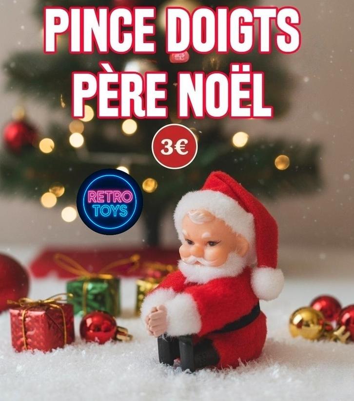 Vingerclip voor de kerstman uit de jaren 80, Verzamelen, Beelden en Beeldjes, Zo goed als nieuw, Ophalen of Verzenden