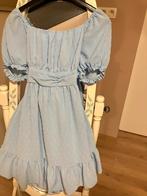 Blauw kleedje met pofmouwen., Blauw, Ophalen of Verzenden, Zo goed als nieuw, Boven de knie