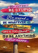 Diamond Painting Quotes borden 50x40cm (rond), Hobby en Vrije tijd, Schilderen, Verzenden, Nieuw, Overige typen