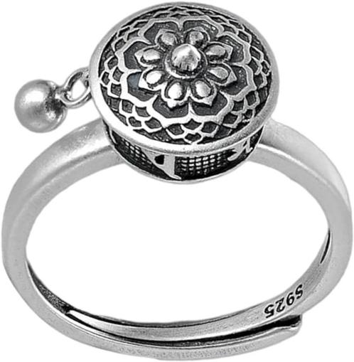 Tibetaans-boeddhistische ringen, Handtassen en Accessoires, Ringen, Nieuw, Dame of Heer, 20 of groter, Zilver, Overige materialen