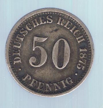 Allemagne 50 pfennig 1875 C 