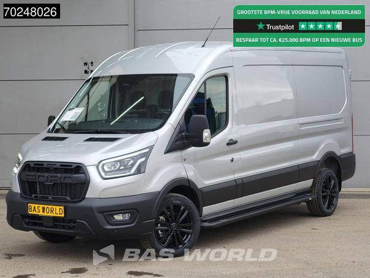 Ford Transit 165pk Automaat Limited Black Edition L3H2 Nwe m, Auto's, Bestelwagens en Lichte vracht, Bedrijf, Te koop, Achteruitrijcamera
