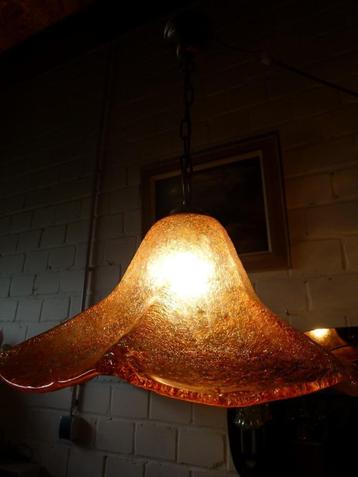vintage Murano hanglamp amber bernstein mid-century beschikbaar voor biedingen