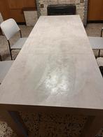 Stevige Italiaanse tafel met betongrijze MDF coating, Huis en Inrichting, Tafels | Eettafels, 200 cm of meer, Rechthoekig, Eikenhout