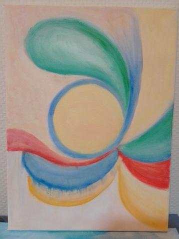 Flowers, Abstract schilderij op canvasdoek op acrylbasis beschikbaar voor biedingen