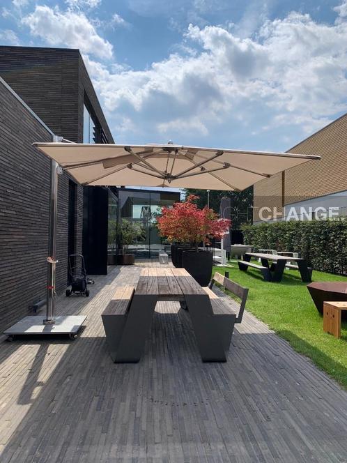 Extremis Hopper 300 picknicktafel tuintafel tafel + leuning, Tuin en Terras, Tuintafels, Zo goed als nieuw, Rechthoekig, Aluminium