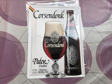 Panneau publicitaire Corsendonk Pater+porte-clés/extracteur, Enlèvement ou Envoi, Neuf, Panneau publicitaire