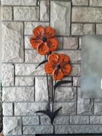 muurdecoratie bloemen keramiek smeedwerk, Gebruikt, Ophalen