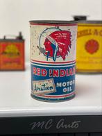 RED INDIAN motor olie blik ️, Verzamelen, Merken en Reclamevoorwerpen, Verpakking, Gebruikt, Ophalen of Verzenden