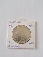 Zweden 5 kronor 1966 AG IN UNC !!, Timbres & Monnaies, Monnaies | Europe | Monnaies non-euro, Enlèvement ou Envoi