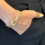 Vleeskleurige en gouden parelarmband, Overige materialen, Overige kleuren, Sarahberlemont@outlook.com, Bohêmia