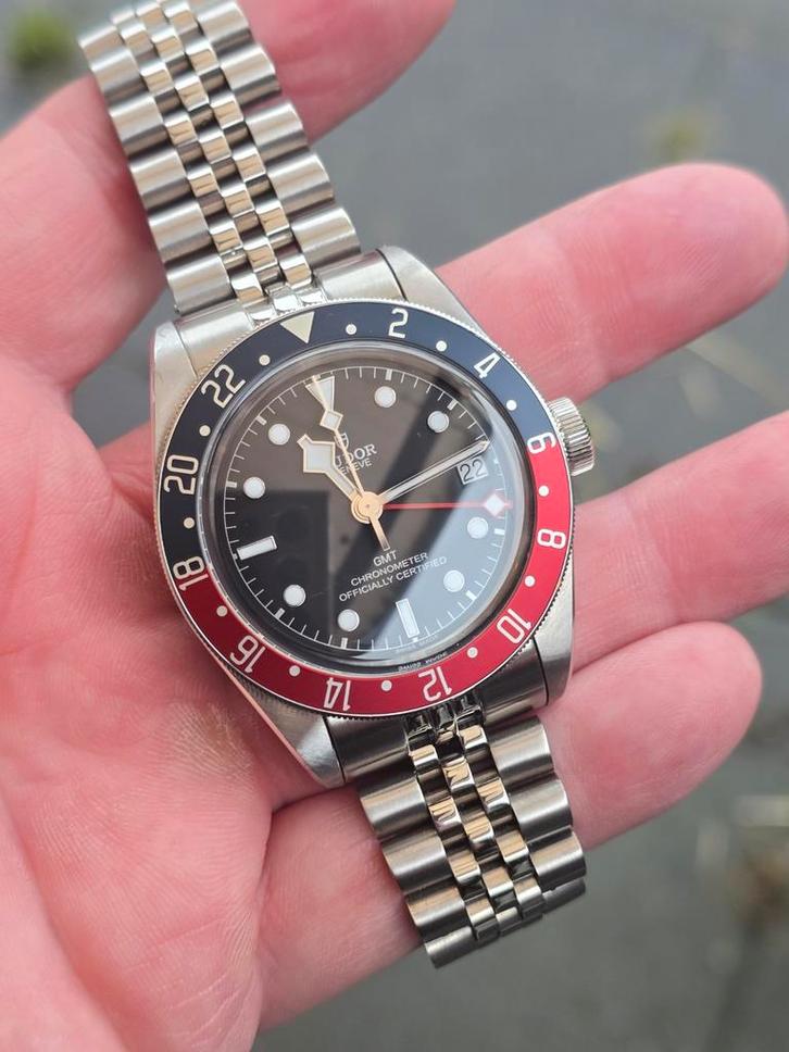 Tudor black bay gmt pepsi fullset, Handtassen en Accessoires, Horloges | Heren, Ophalen of Verzenden