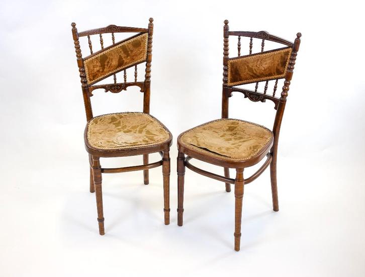 Koppel antieke stoelen J&J Kohn, Wenen 1902, Antiek en Kunst, Antiek | Meubels | Stoelen en Sofa's, Ophalen