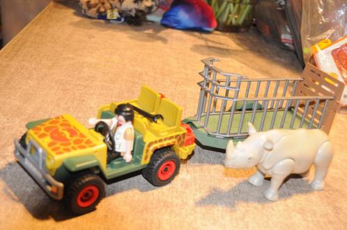 playmobil jeep met witte neushoorn van 4832 niet compleet, Enfants & Bébés, Jouets | Playmobil, Utilisé, Playmobil en vrac, Enlèvement ou Envoi