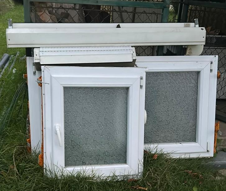 Châssis PVC double vitrage, Doe-het-zelf en Bouw, Raamkozijnen en Schuifdeuren, Gebruikt, Raamkozijn, Ophalen