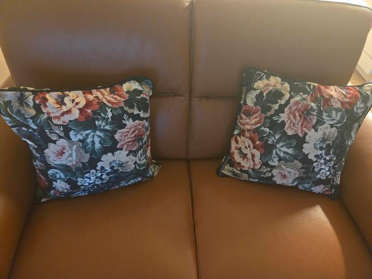 Twee luxe super kwaliteit sierkussens 50 op 50 cm, Huis en Inrichting, Woonaccessoires | Kussens, Zo goed als nieuw, Overige kleuren