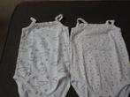 2 rompertjes met spaghettibandjes (Zeeman) Maat 50-56, Kinderen en Baby's, Babykleding | Maat 50, Zeeman, Jongetje of Meisje, Ophalen of Verzenden