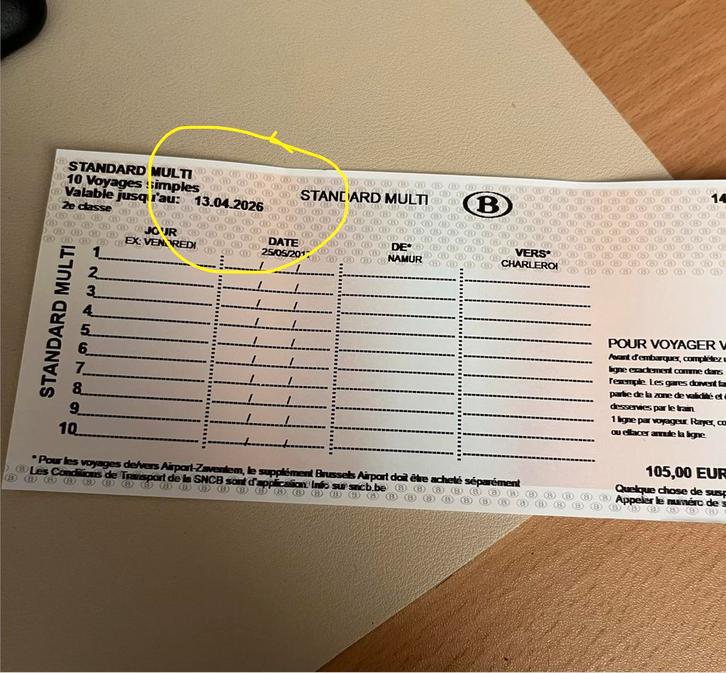 Rail pass Standard multi, Tickets & Billets, Transports en commun, Trois personnes ou plus, Billet normal, Train