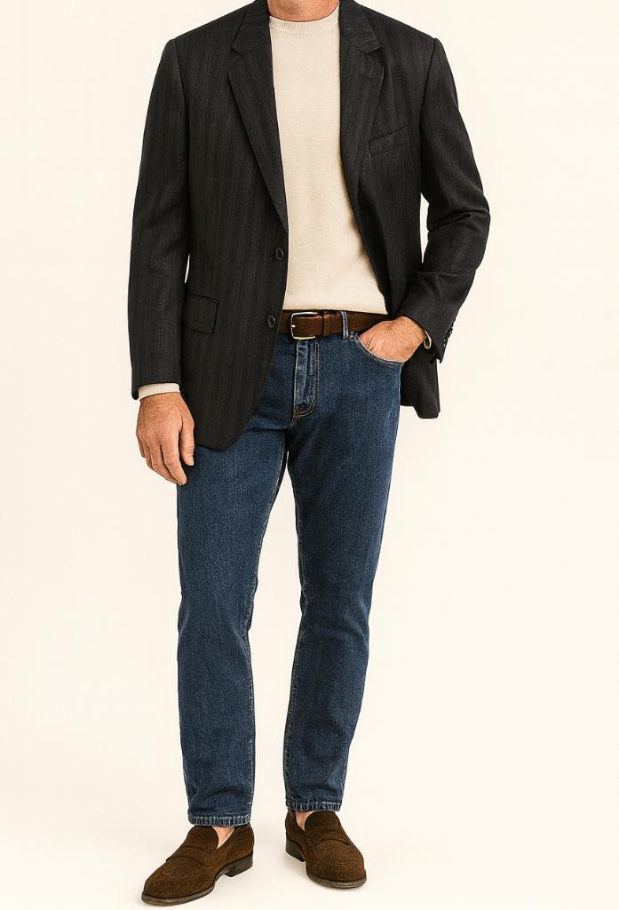 Boyen Tailors blazer van Scabal stof 100% schurwolle, Kleding | Heren, Kostuums en vesten, Zo goed als nieuw, Maat 52/54 (L), Zwart