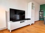Wit televisiemeubel met vitrinekast, Ophalen, Gebruikt, Kunststof, 200 cm of meer