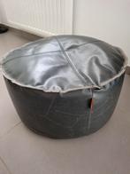 robuuste zwartkleurige poef uit kunstleder, Ophalen, Zwart