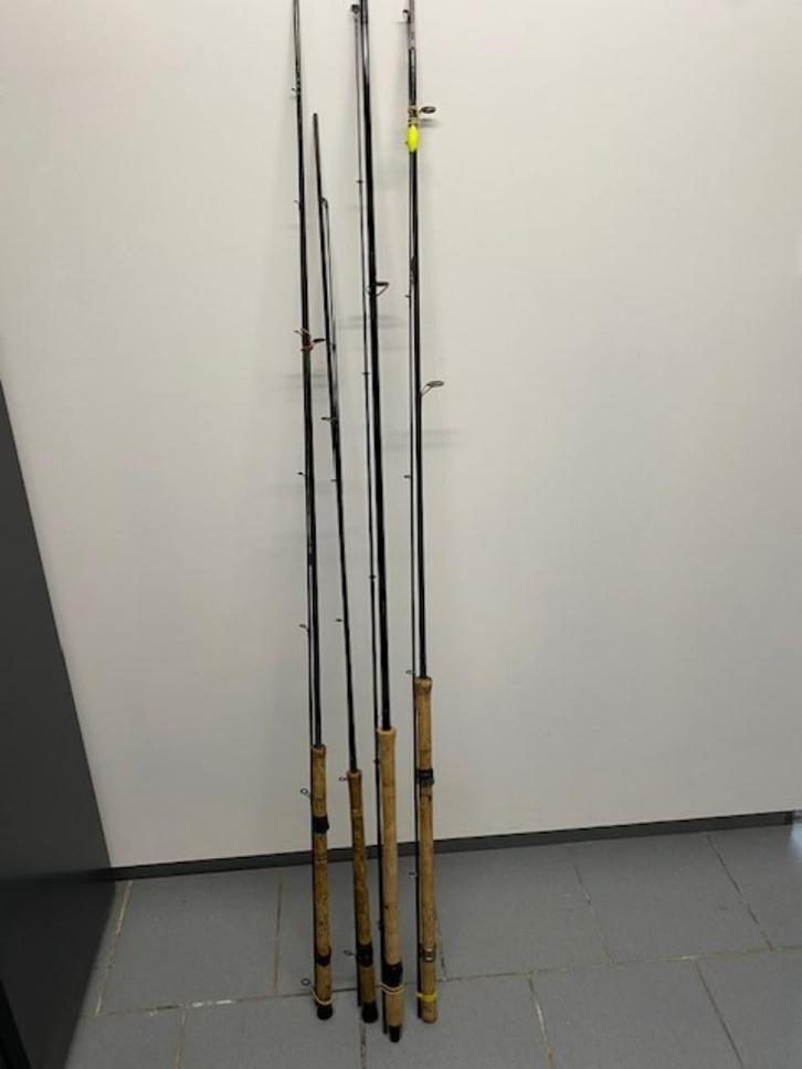 prachtige vintage vishengels in top staat 3m, Watersport en Boten, Hengelsport | Algemeen, Zo goed als nieuw, Werphengel, Ophalen of Verzenden