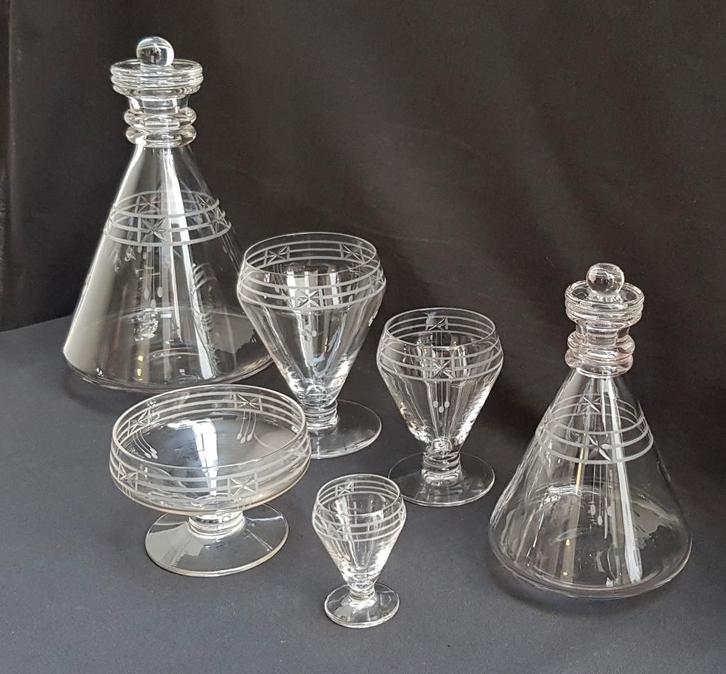 Jugendstil Drinkware - verres et carafes - 43 pièces !, Antiquités & Art, Antiquités | Services (vaisselle) complet, Enlèvement ou Envoi