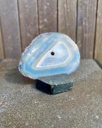 Schitterende agaatschijf op steun (13 op 17 cm), Verzamelen, Mineralen en Fossielen, Ophalen of Verzenden