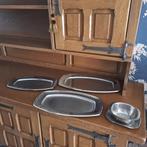 set van 3 inox schotels met sauspotje, Ophalen, Overige materialen, Effen, Schaal of Schalen