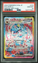 Sylveon ex PSA 10 - 212/187 - Japanese Terastal Festival, Hobby en Vrije tijd, Ophalen of Verzenden, Zo goed als nieuw, Losse kaart