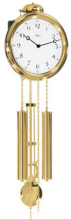 Pendule à balancier lyre en laiton doré HERMLE, 68 cm, NEUVE, Antiquités & Art, Enlèvement