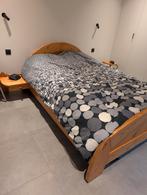 bed in grenen met lattenbodems, Huis en Inrichting, Slaapkamer | Bedden, Ophalen, Gebruikt, Bruin, Scandinavisch
