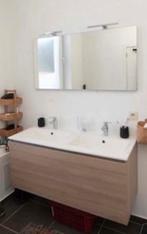 Badkamermeubel + spiegel met verlichting, Enlèvement, Comme neuf, 100 à 150 cm