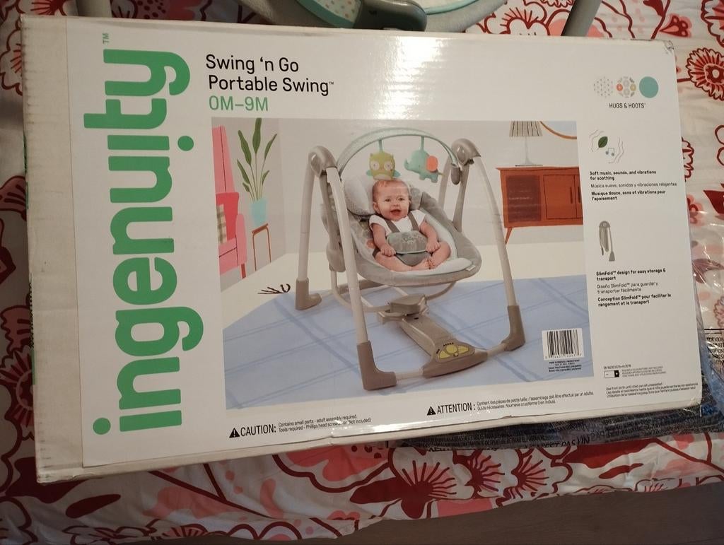 Balancelle bébé Ingenuity Swing ‘n Go (0–9 mois), Enfants & Bébés, Relax bébé, Comme neuf, Siège de balançoire, Enlèvement