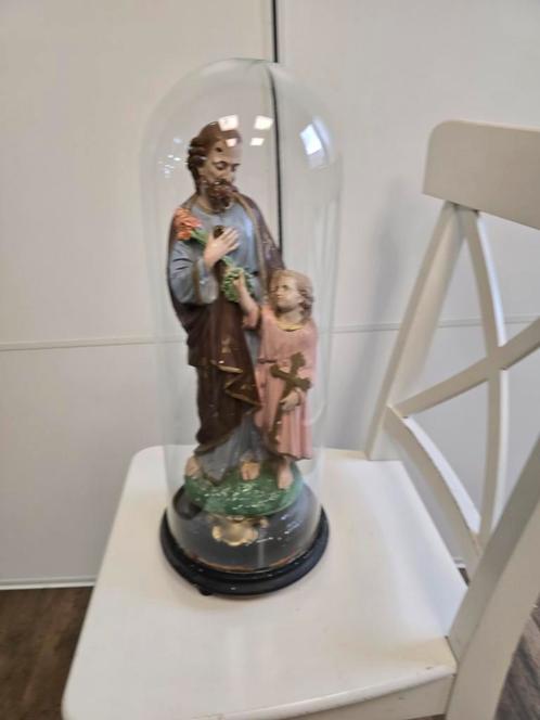 Antieke stolp met jozef, Antiek en Kunst, Antiek | Religieuze voorwerpen, Ophalen