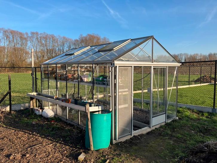 Serre, Jardin & Terrasse, Serres, Comme neuf, Serre, Aluminium, Verre, Enlèvement