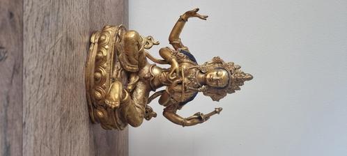 Verguld bronzen beeld van Tara met stempel, Antiek en Kunst, Kunst | Beelden en Houtsnijwerken, Ophalen